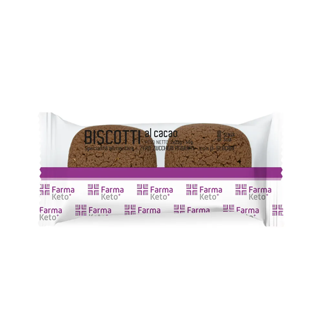 Farmaketo Biscotti Dietetici Gusto Cioccolato 50 grammi 2 pezzi